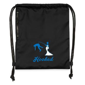 Hooked - Poltern - Turnbeutel aus Recycling-Material - Schwarz - Vorne