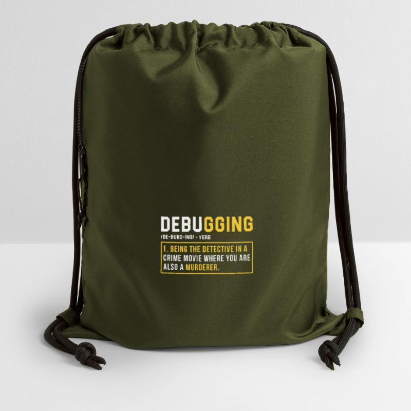 Debugging Programming Programmer Gift Gymsac made from recycled material