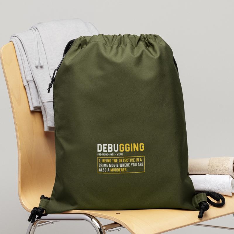 Debugging Programming Programmer Gift Gymsac made from recycled material