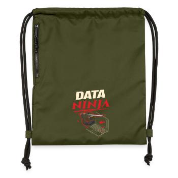 Data Ninja computer programming coder - Turnbeutel aus Recycling-Material - military Green - Vorne