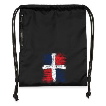 Dominican Republic - Gymsac made from recycled material - black - Front