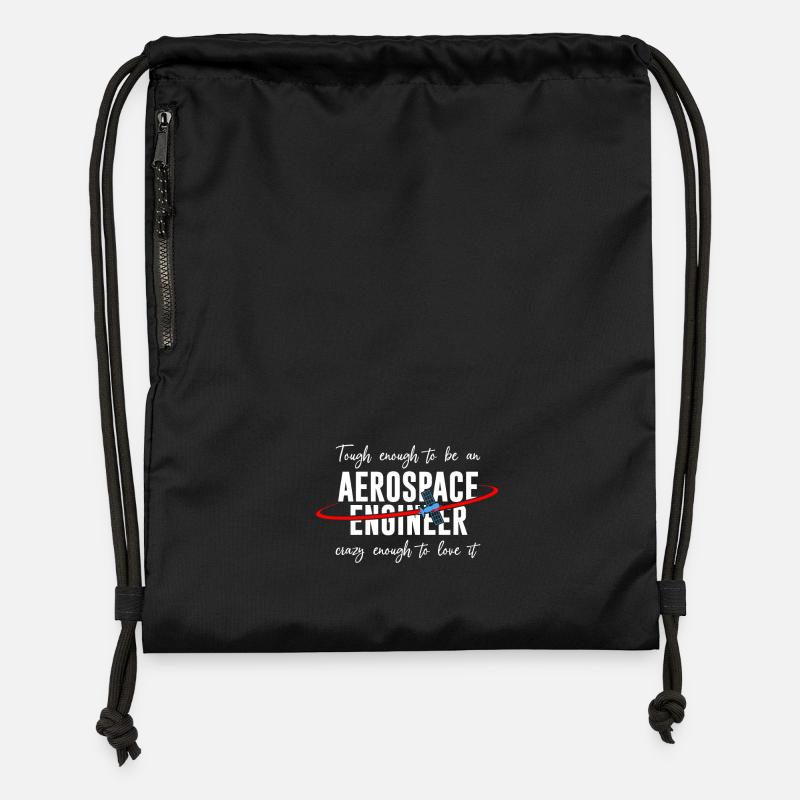 Hard enough to be an aerospace engineer - Gymsac made from recycled material - black