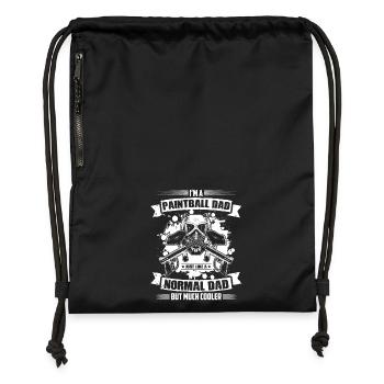 Paintball Père Chemise Je suis un papa paintball - Sac à cordon en polyester recyclé - noir - Devant