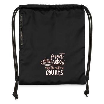 Tir à l’arc Sport - Sac à cordon en polyester recyclé - noir - Devant