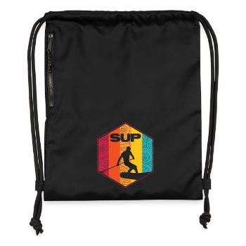 SUP surf design - Gymsac made from recycled material - black - Front