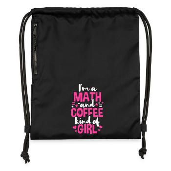 Math Teacher Student Math - Gymsac made from recycled material - black - Front