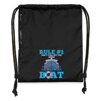 Boat - Gymsac made from recycled material - black - Front