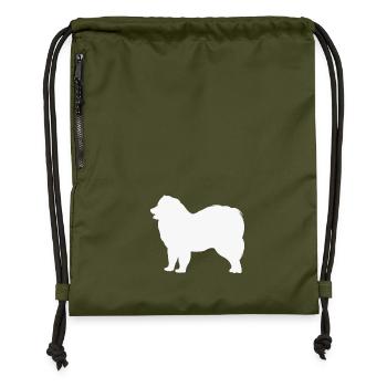 Samoyed - Gymsac made from recycled material - military green - Front