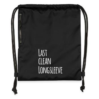 Last clean longsleeve - Gymsac made from recycled material - black - Front