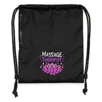 Masseur Massage - Gymsac made from recycled material - black - Front