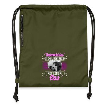 CONDUCTEUR DE CAMION - Sac à cordon en polyester recyclé - military green - Devant