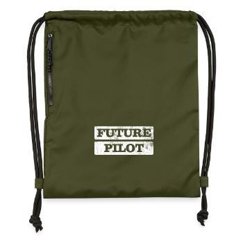 Pilot - Gymsac made from recycled material - military green - Front