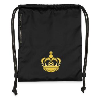 Couronne - Sac à cordon en polyester recyclé - noir - Devant