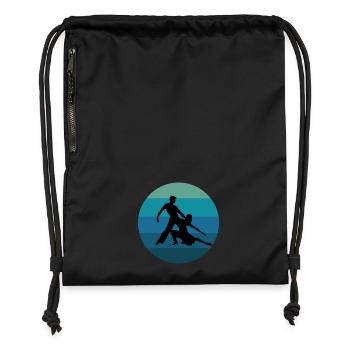 Latin Dancing Dance Couple Salsa - Gymsac made from recycled material - black - Front