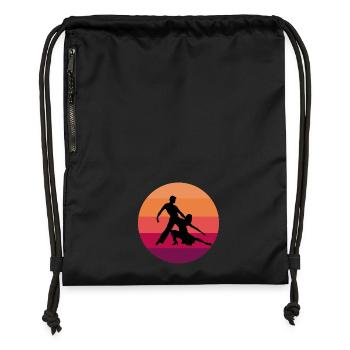 Latin danse couple Salsa Paso Doble - Sac à cordon en polyester recyclé - noir - Devant