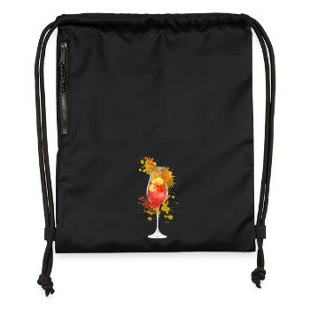 Aperolspritz Cocktail - Sac à cordon en polyester recyclé - noir - Devant