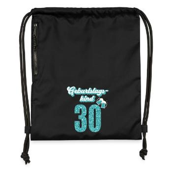30. Geburtstag 30 Jahre 30er Geburtstagskind - Turnbeutel aus Recycling-Material - Schwarz - Vorne