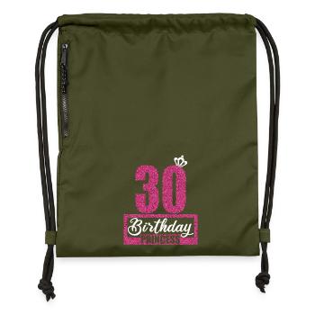 30. Geburtstag 30 Jahre 30er Birthday Princess - Turnbeutel aus Recycling-Material - military Green - Vorne