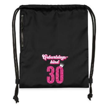 30. Geburtstag 30 Jahre 30er Geburtstagskind - Turnbeutel aus Recycling-Material - Schwarz - Vorne