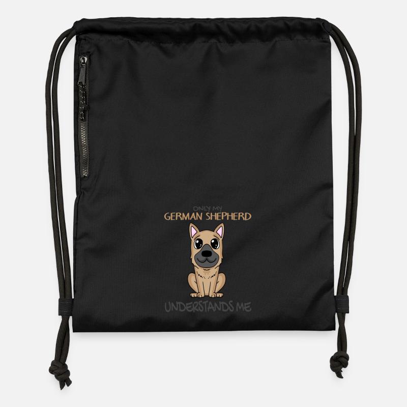 German Shepherd - Gymsac made from recycled material - black