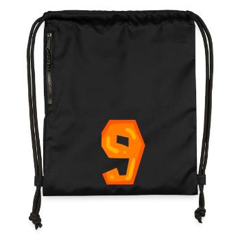 9 - Turnbeutel aus Recycling-Material - Schwarz - Vorne