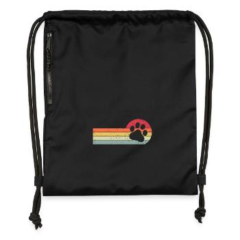 Patte de chien - Sac à cordon en polyester recyclé - noir - Devant