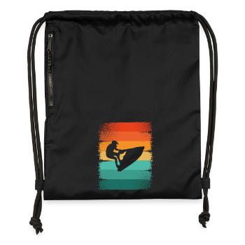 Jet ski - Sac à cordon en polyester recyclé - noir - Devant
