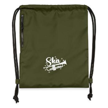 Ska Trompete Swing Jazz Musikstil - Turnbeutel aus Recycling-Material - military Green - Vorne