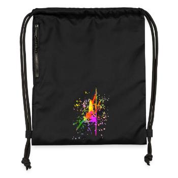 Pole Dance Fitness Couleur Splash Pole Dance - Sac à cordon en polyester recyclé - noir - Devant