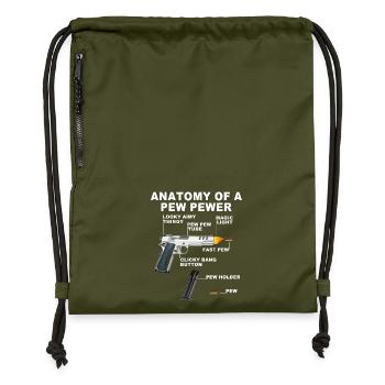 anatomie d’un étain d’étain - Sac à cordon en polyester recyclé - military green - Devant