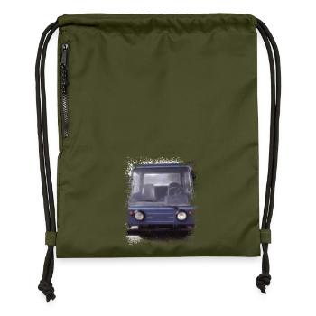 Multivoiture M25 - Sac à cordon en polyester recyclé - military green - Devant