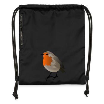 robin - Gymsac made from recycled material - black - Front
