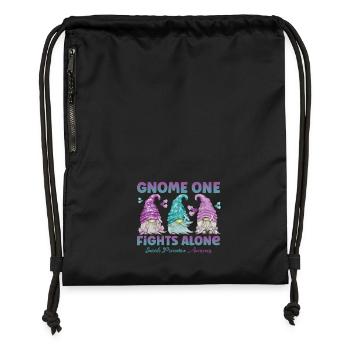 Gnome One lutte contre la prévention du suicide - Sac à cordon en polyester recyclé - noir - Devant