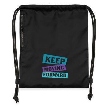 Continuez d’aller de l’avant Santé mentale - Sac à cordon en polyester recyclé - noir - Devant