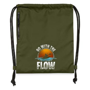 Kayak Kayakiste Kayakiste - Sac à cordon en polyester recyclé - military green - Devant