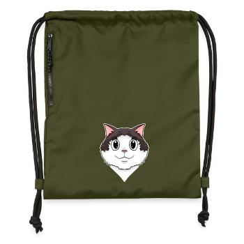 Ragdoll Katze - Turnbeutel aus Recycling-Material - military Green - Vorne