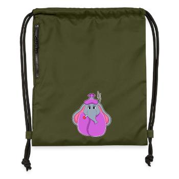Thermomètre clinique pour éléphants - Sac à cordon en polyester recyclé - military green - Devant