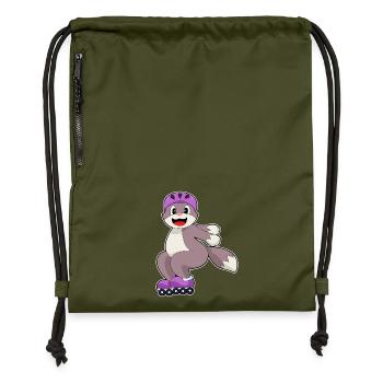 Patins à roulettes Cat Roller Skates - Sac à cordon en polyester recyclé - military green - Devant