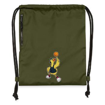 Joueur de basket-ball des Duck Basket-ball - Sac à cordon en polyester recyclé - military green - Devant