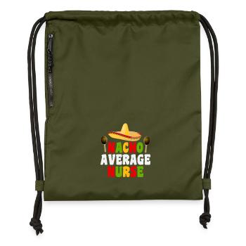Nacho Infirmière moyenne - Sac à cordon en polyester recyclé - military green - Devant