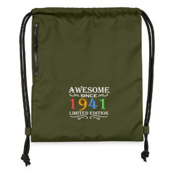 1941 - Born 1941 - Fantastic since 1941 - Gymsac made from recycled material - military green - Front