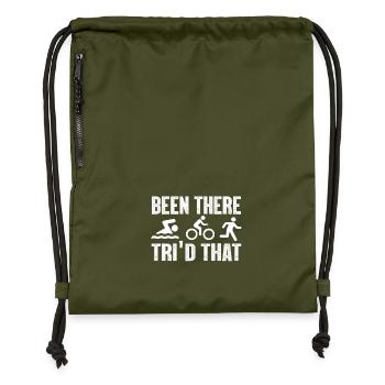 Been There Tri'd That Triathlon - Turnbeutel aus Recycling-Material - military Green - Vorne