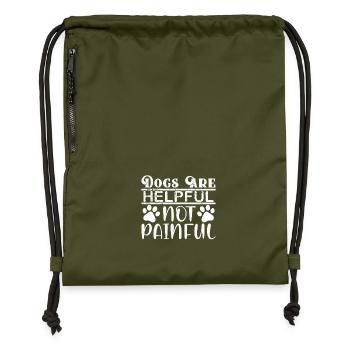 Dogs are Helpful - Turnbeutel aus Recycling-Material - military Green - Vorne