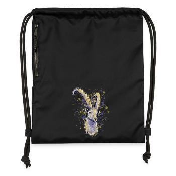 Astrologie capricorne - Sac à cordon en polyester recyclé - noir - Devant