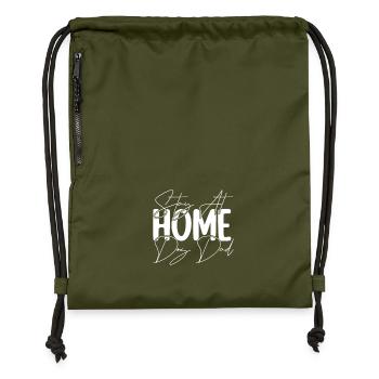 Zuhause bleibender Hundepapa - Turnbeutel aus Recycling-Material - military Green - Vorne