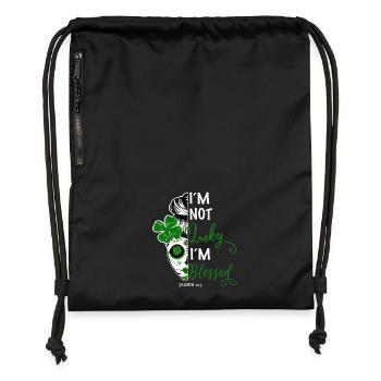 Christian Religious Verse - Gymsac made from recycled material - military green - Front