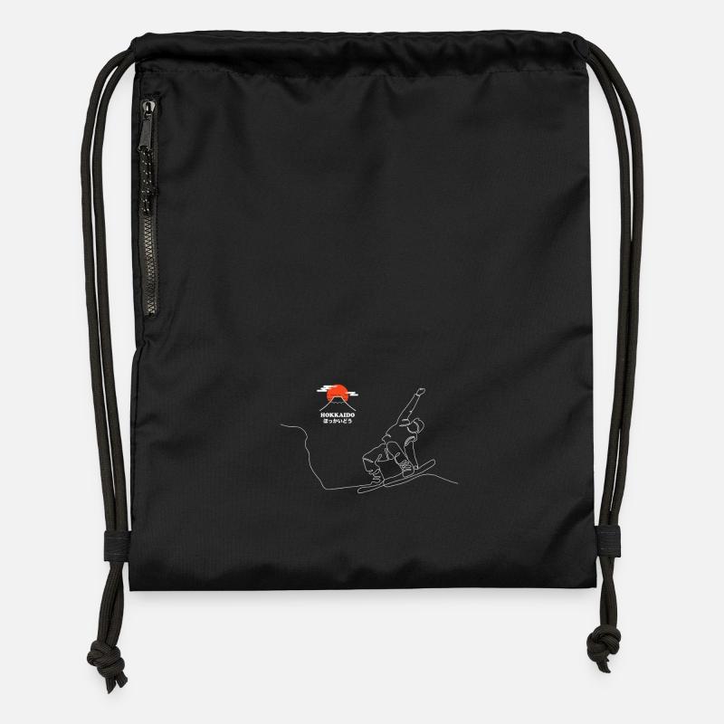 Snowboard, Snowboarder, Hokkaido Snowboard, - Gymsac made from recycled material - black