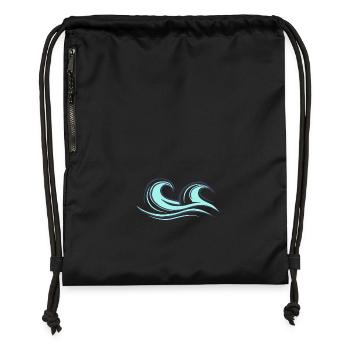 Surfer Wave Gift Surfer Boy Girl Dude Surf - Gymsac made from recycled material - black - Front