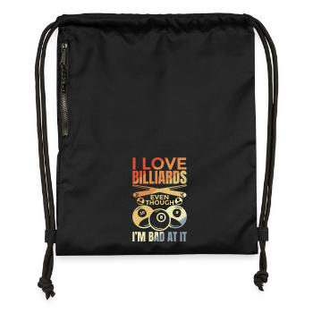 Funny billiard joke - Gymsac made from recycled material - black - Front