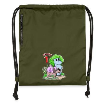 1. Geburtstag Niedliche Tiere 1 Jahr alt - Turnbeutel aus Recycling-Material - military Green - Vorne